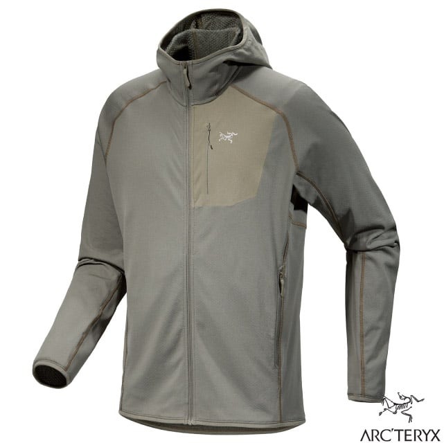 【ARCTERYX 始祖鳥】男 Delta Hoody 保暖刷毛連帽外套.夾克/透氣耐磨/X000007743 糧草綠✿30E010